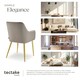 image 7 of Dining Chair Avane - velvet look, padded armchair, high backrest and high armrests - Set of 2 Grey | Taupe