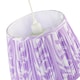 image 4 of Modern Lilac Pleated Cotton Fabric Lamp Shade with Wavy Lines Design