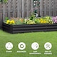 image 6 of Outsunny Galvanised Raised Garden Bed Metal Planter Box with Open Bottom, Green