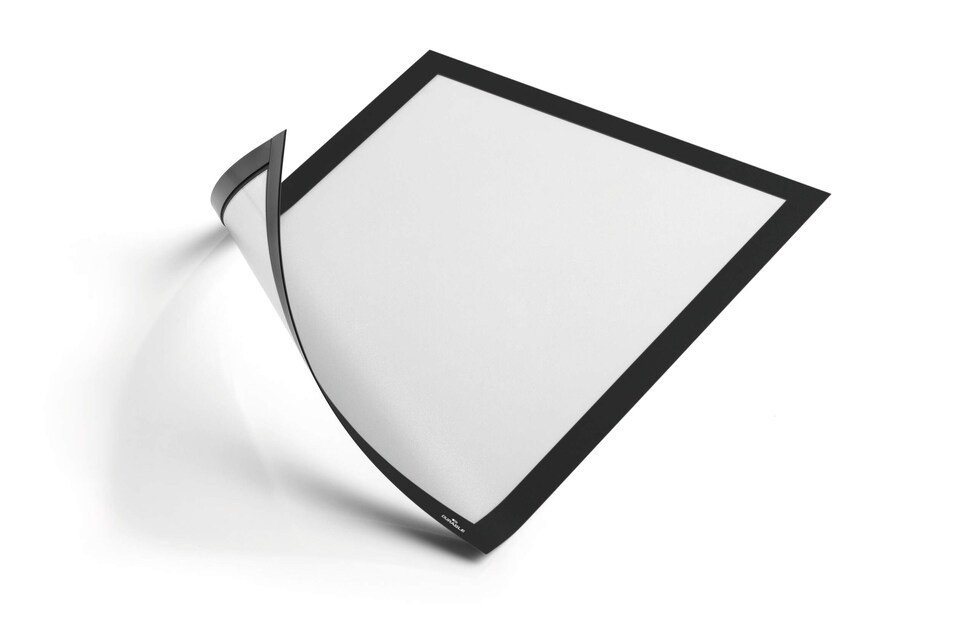 image 1 of Durable DURAFRAME Magnetic Document Signage Frame for Metal | 5 Pack | A4 Black | Black