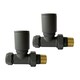image 1 of Kartell Straight Radiator Valve (Pack of 2) | Grey | Anthracite | 15mm | 1