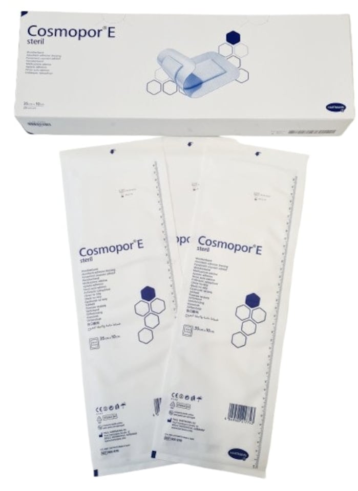 image 1 of Cosmopor E 35x10cm Sterile Adhesive Dressings Box of 25
