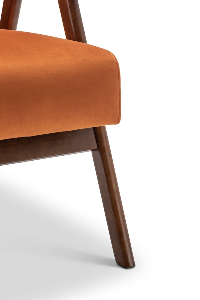 image 1 of Velvet Orange Selma Accent Chair