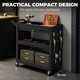 image 6 of HOMCOM Storage Trolley Wheel Cart with Lockable Wheels Black