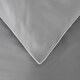 image 6 of OHS Luxury Soft Microfibre Piped Edge Duvet Quilt Cover and Pillowcase Set, Double - Grey/White