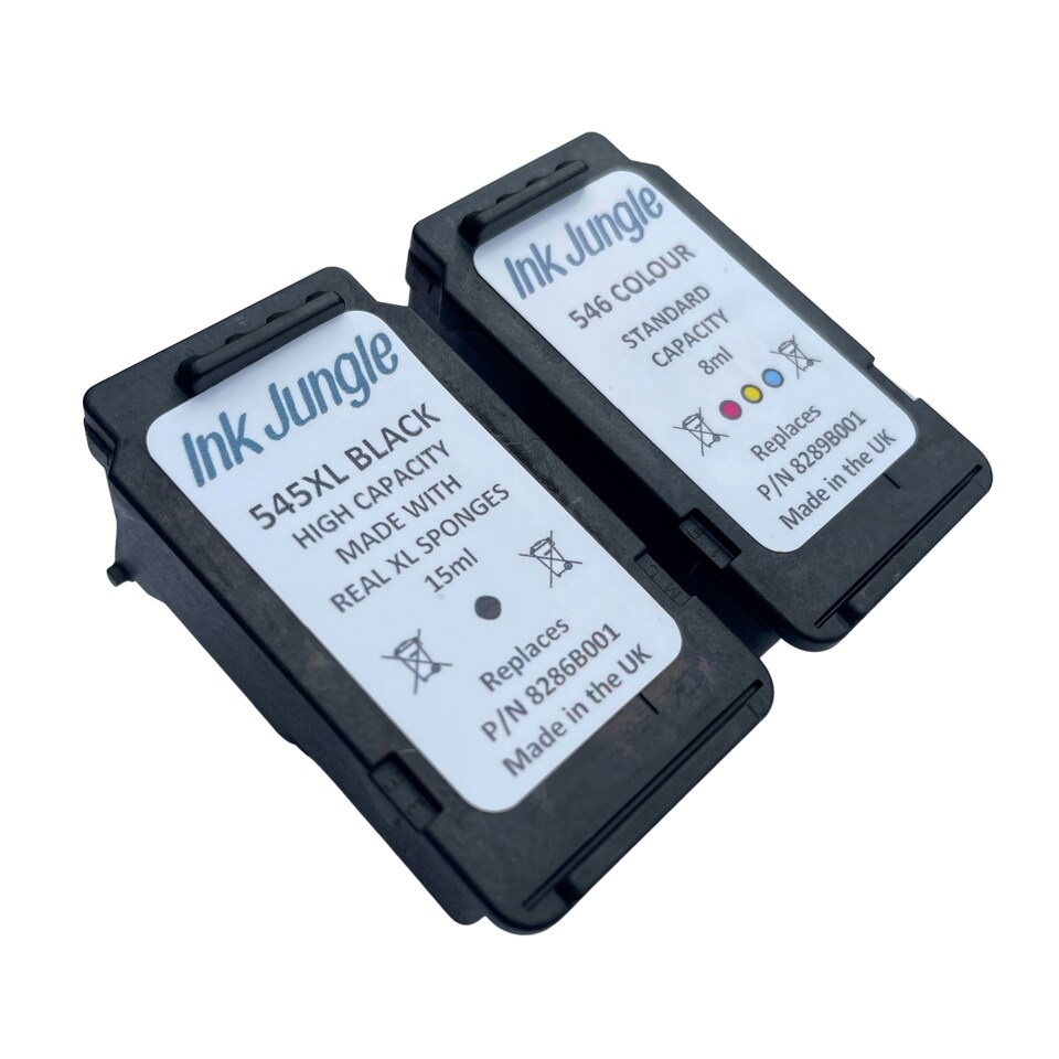 image 1 of Ink Jungle PG545XL Black & CL546 Colour Refilled Ink Cartridge - Replaces Canon PG545 / PG545XL Black & CL546 Colour