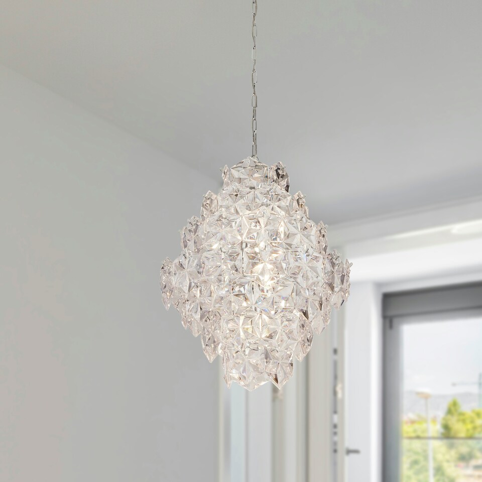 image 1 of 5Lt Chrome Pendant With Acrylic Tiles