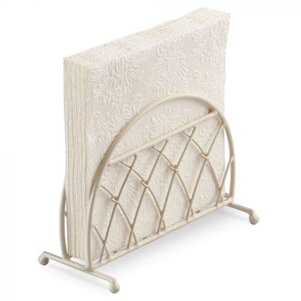 Lattice Cream Standing Napkin Holder