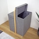 image 2 of Showerdrape Cotswold Grey Single Laundry Hamper with Lid 500 x 360mm | Grey | 1