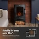 image 2 of VonHaus Stove Heater with Panoramic View & Log Storage