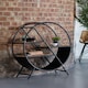 image 1 of Metro Industrial Round Open Bookcase Brown