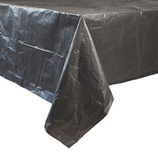 Black Economy Plastic Tablecover 1.83m x 1.37m