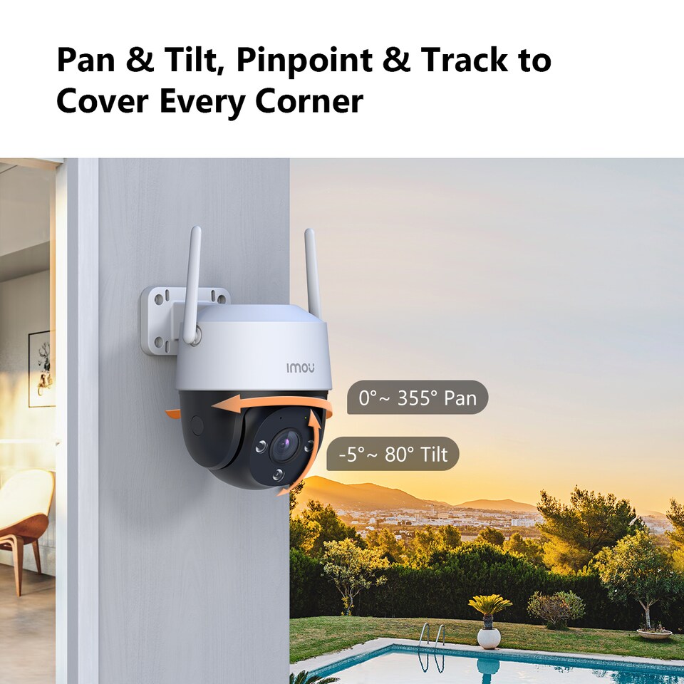 image 1 of IMOU Cruiser SE+ 2MP Cam WHT- Outdoor Pan & Tilt Smart Wi-Fi Plug-In Security Camera
