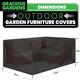 image 5 of Gracious Gardens Rectangular 270x180x89cm Waterproof Garden Furniture Cover | Black | Black | 270x180x89cm | 1