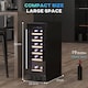 image 3 of HOMCOM Wine Fridge, 19 Bottle, 56L, Built-in and Freestanding, 29.5cm Slimline, Under Counter Compressor Wine Cooler Fridge with Glass Door, LED Light, Touch Screen, Temperature Control