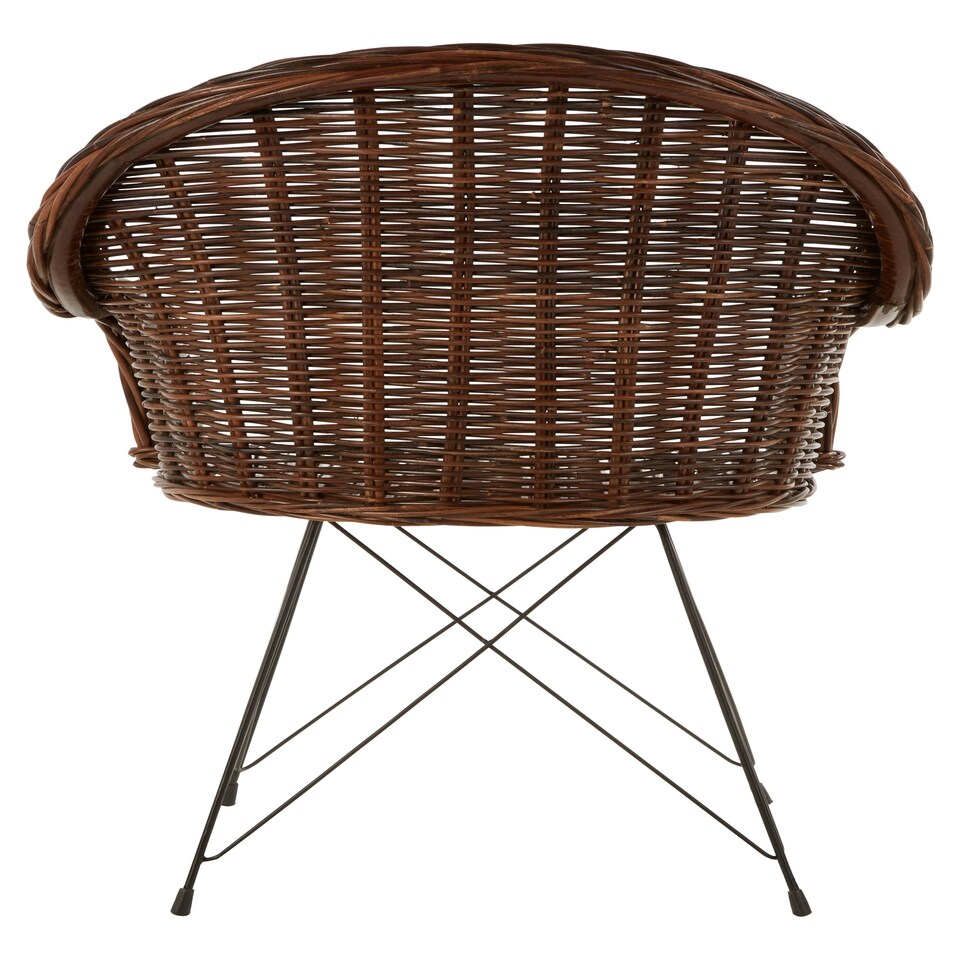 image 1 of Interiors by Premier Natural Croco Rattan Chair, Easy to Clean Outdoor Chair, Arm & Backrest Rattan Armchair, Eco-friendly Chair