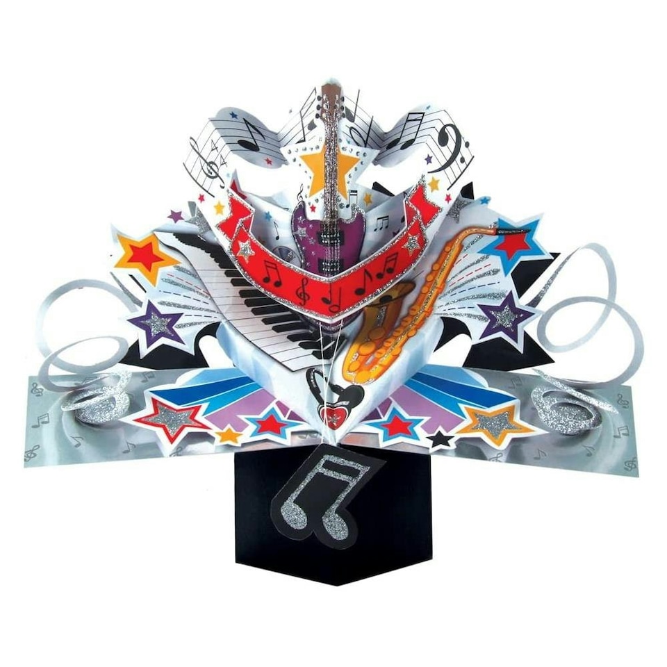 Pop Up Card - Guitars POP040