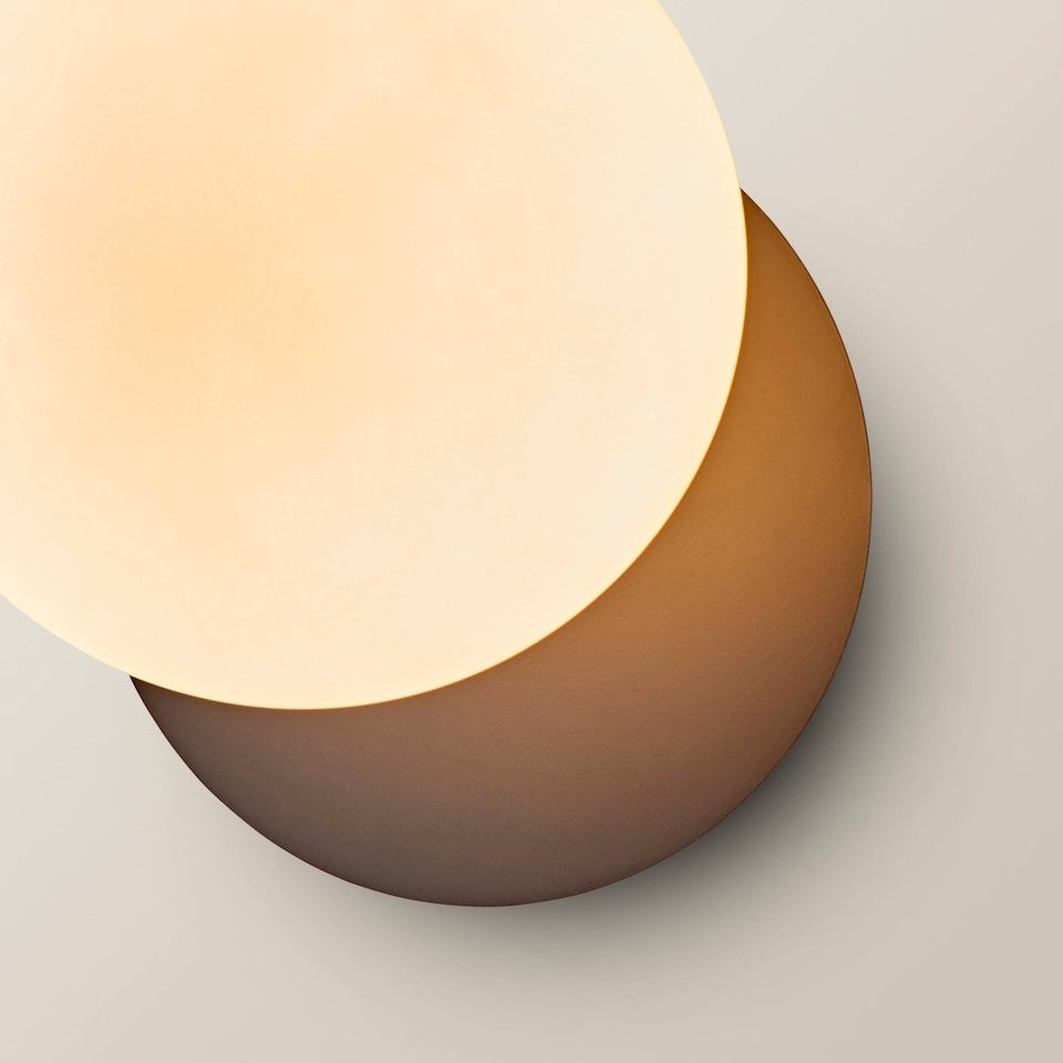 image 1 of ValueLights Darla Navy Frosted Globe Bathroom Wall Light | Blue