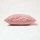 image 4 of Homescapes Grace Pleated Pink Velvet Cushion - 45 x 45 cm | Multi | 45 x 45 cm | 1