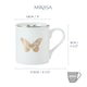 image 6 of Mikasa Butterfly Straight-Sided Porcelain Mug, 280ml | White