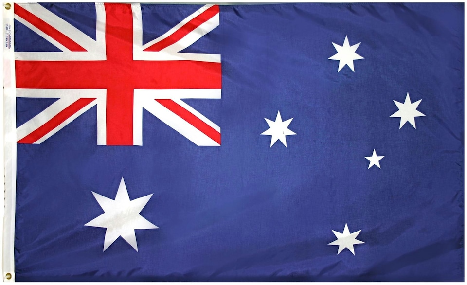 image 1 of Australia Flag 5x3ft With Eyelets | Blue