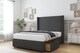 image 3 of Sloomy Stratford Graphite Dumfries Divan Bed With Mattress No Drawers With 54" Wingback Headboard & 12" Matching Footboard 3' Single | Grey | Graphite | Single | 1