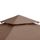 image 8 of Outsunny 3 x 3m Gazebo Canopy Replacement Cover 2Tier Roof Top Spare Part Coffee TOP COVER ONLY
