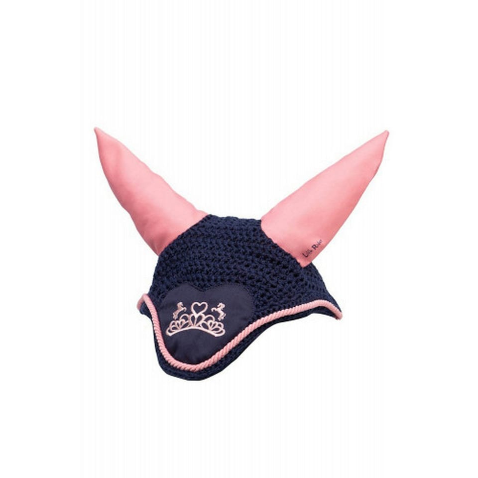 image 1 of Little Rider The Princess And The Pony Horse Fly Veil - Navy/Peach - Pony/Cob