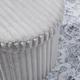 image 4 of OHS Soft Fleece Ribbed Round Foldable Footstool Seat Storage Organiser Ottoman Grey