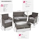 image 6 of Garden Furniture Set Madeira - 2 armchairs, sofa, coffee table - Grey