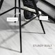 image 5 of HOMCOM Set Of 2 Bar Stools Vintage Microfiber Cloth Tub Seats Padded Steel Grey