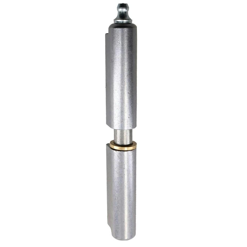 image 1 of Lift Off Bullet Hinge Weld On with Grease Nipple 16x120mm Heavy Duty Door Silver