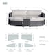image 8 of Direct Wicker Outdoor Garden Rattan Sun Lounger with Coffee Table