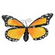 image 1 of Large 3D Orange Metal Butterfly Garden/Home Wall Art Ornament 8X24X36cm