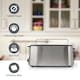 image 2 of Long Slot Toaster, Long Slice or 2 Slice Stainless Steel Toaster with Bun Warming Rack, 6 Browning Levels, Removeable Crumb Tray, Defrost and Reheat, 1000W