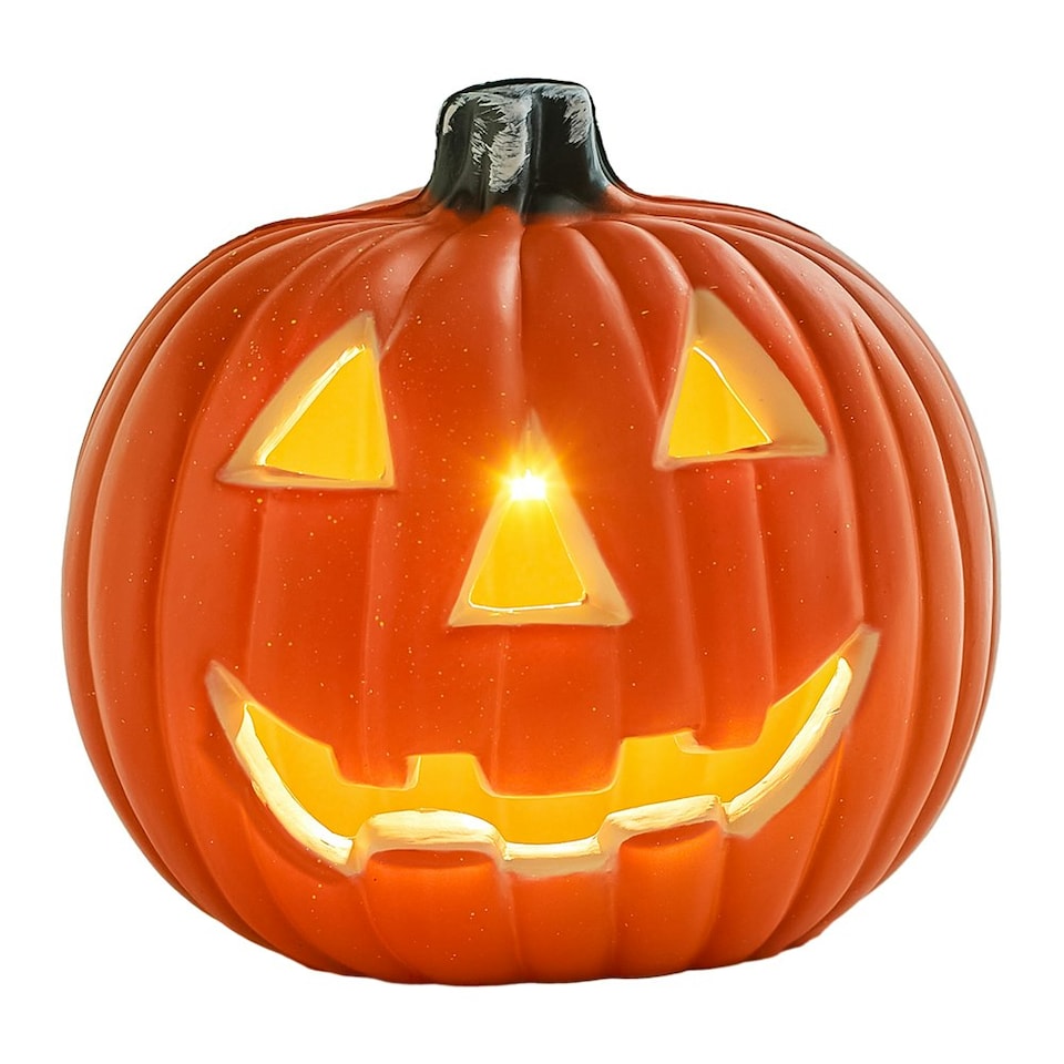 image 1 of Living and Home Halloween LED Pumpkin Lantern Battery Operated - 20*18cm