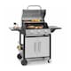 image 2 of Premium 3 Burner Gas BBQ with Folding Shelves, Built-in Thermometer & Gas Bottle Storage