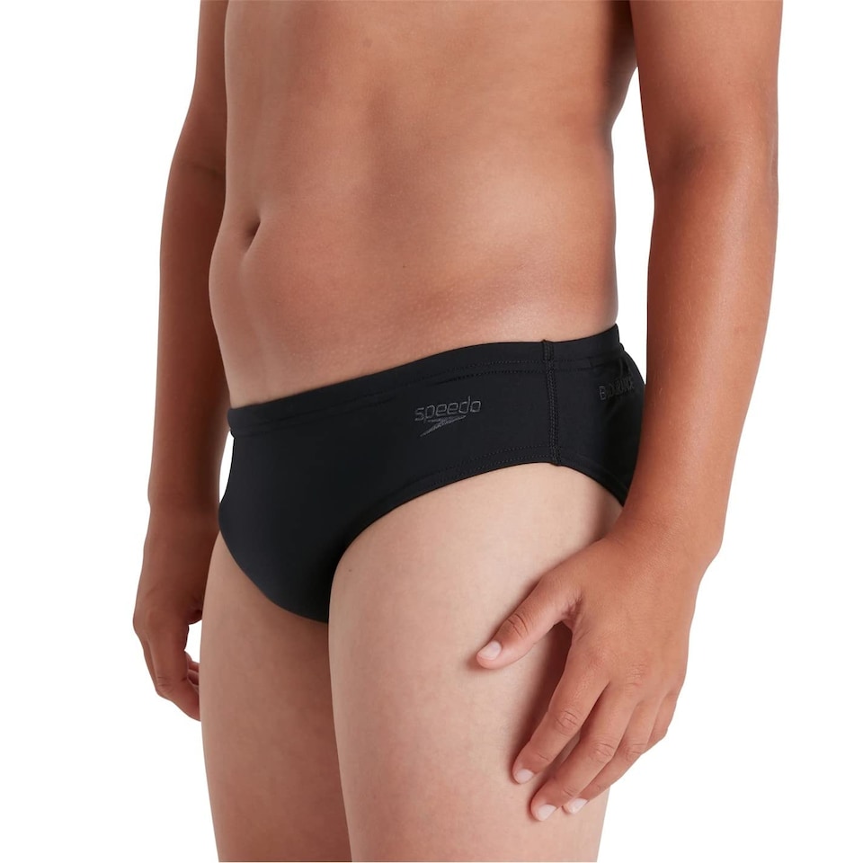 image 1 of Speedo Boy's Endurance+ 6.5cm Swim Briefs | Chlorine Resistant | Quick Drying | Stretch Fabric | Comfort Fit, Black, 13-14 Years