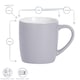 image 3 of Argon Tableware Coloured Coffee Mugs - 350ml - Grey - Pack of 4 | Grey | Grey | 4