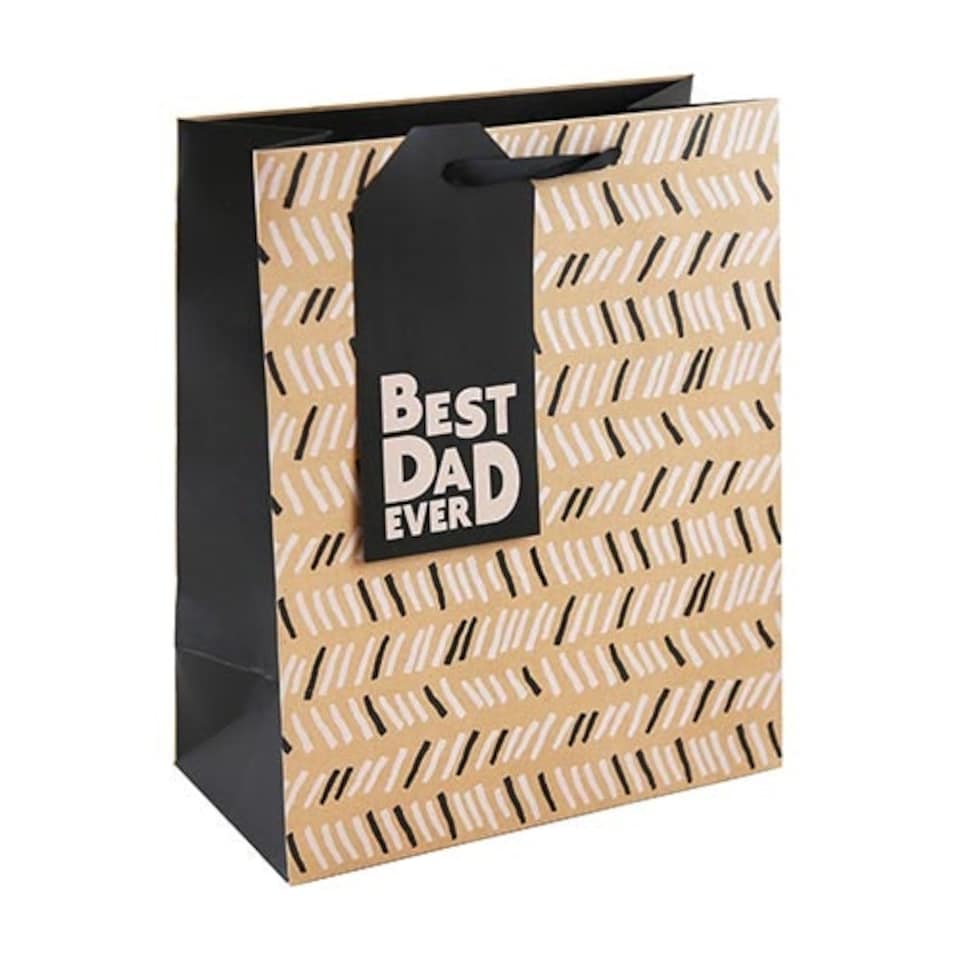 image 1 of Best Dad Ever Large Kraft Paper Father's Day Gift Bag 33cm