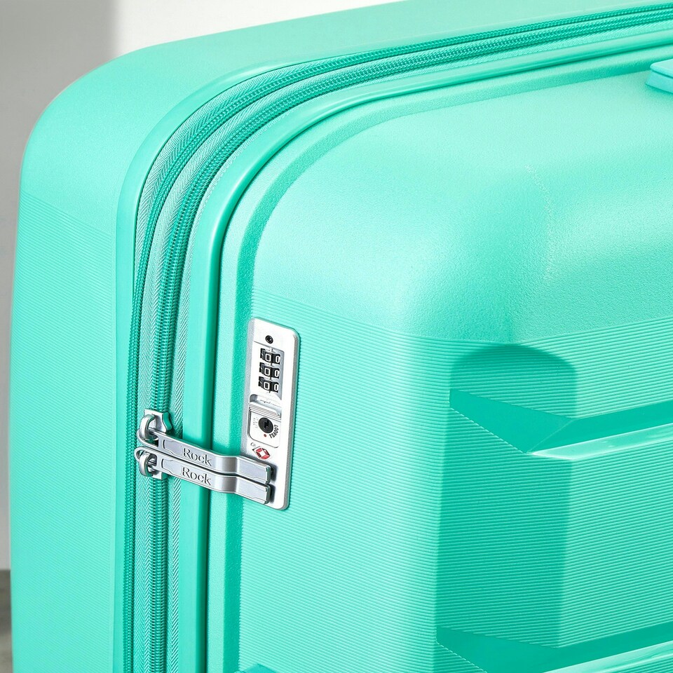 image 1 of Rock Tulum 3 Piece Set Suitcases Turquoise | Green | Large