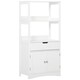image 1 of kleankin Bathroom Floor Storage Cabinet Kitchen Sideboard Standing Unit W/ Doors
