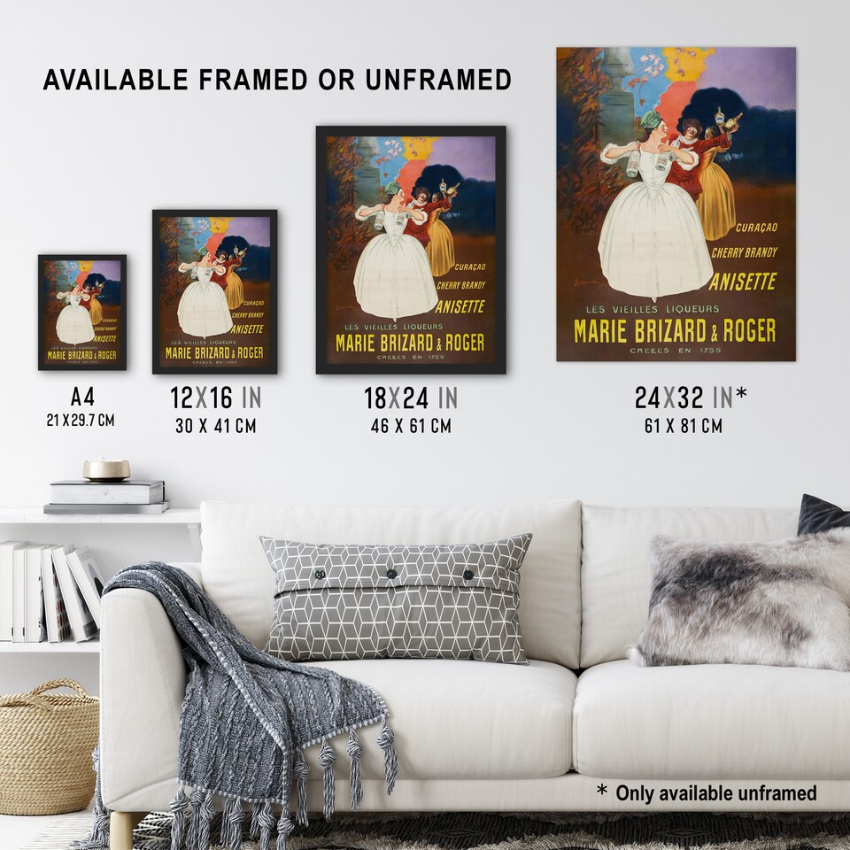 image 1 of The Old Liqueurs Advert Vintage Wall Art Print Cappiello 18x24"