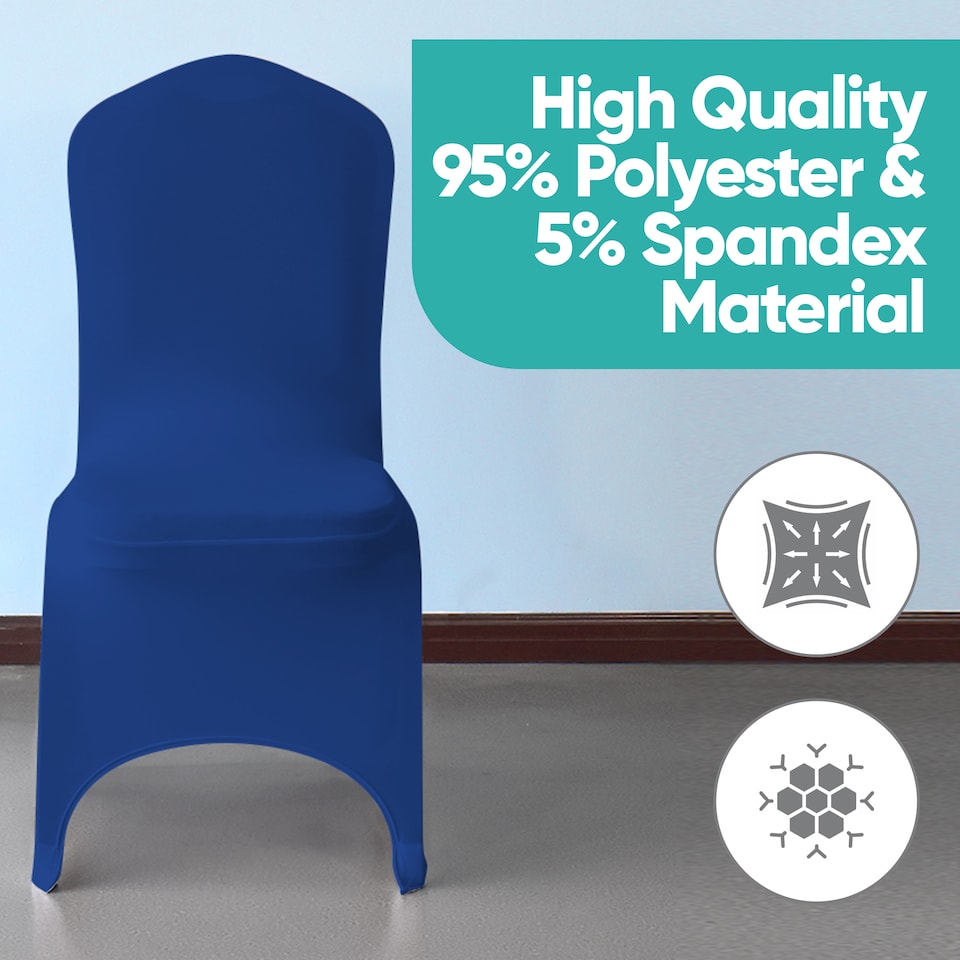 image 1 of Chair Cover Spandex Polyester Stretch Fabric Dining Slipcovers