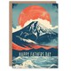 image 1 of Mount Fuji Japanese Sunset Sun Coast Fathers Day Dad Card