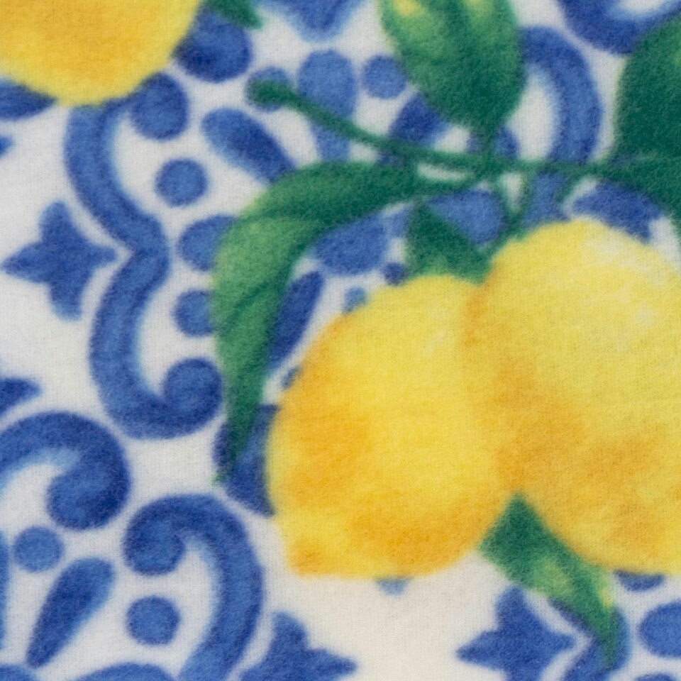 image 1 of OHS 10 x Lemon Ultra Soft Polar Throw Blanket, 120x150cm - Blue/Yellow