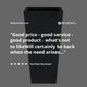 image 3 of Tall Tapered Black Light Concrete Garden Planter H65 L32 W32 cm, 67 ltrs Cap.