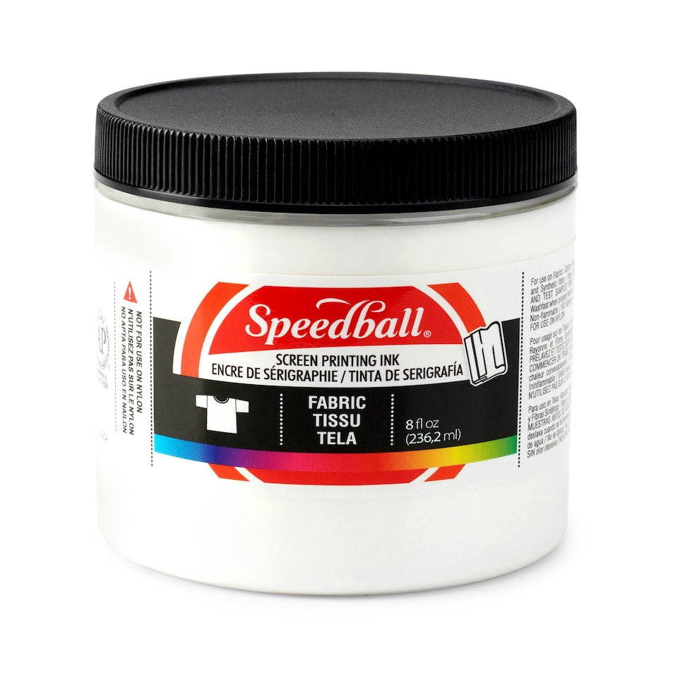 Speedball Fabric Screen Printing Ink, White, 8oz