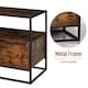 image 6 of HOMCOM Industrial-Style Side Table with Drawer Open Shelf Steel Frame Large Base Two-Tone Retro Stylish Home Furniture Bedroom Living Room | Black