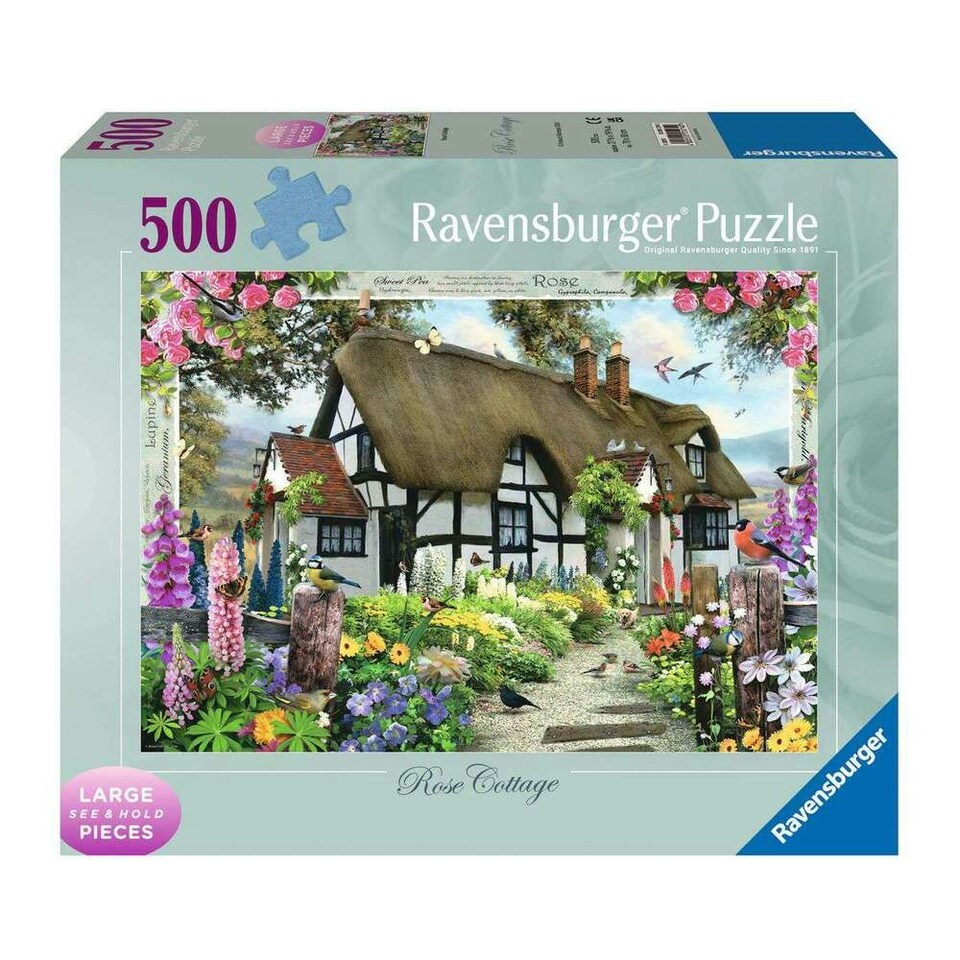 image 1 of Ravensburger Rose Cottage 500 Piece Large Format Jigsaw Puzzle